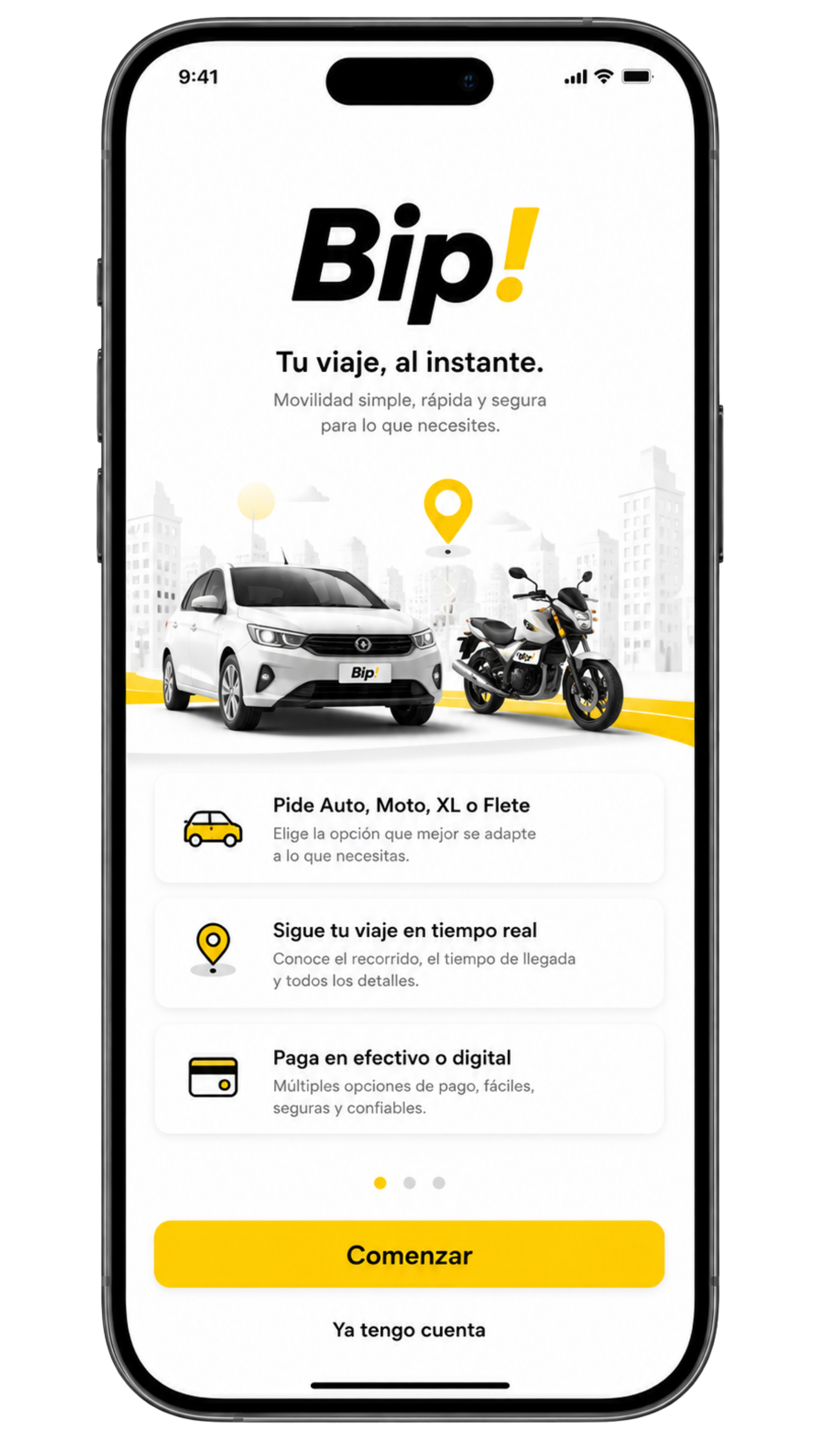 Bienvenida de Bip pasajero
